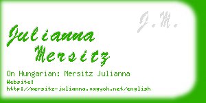 julianna mersitz business card